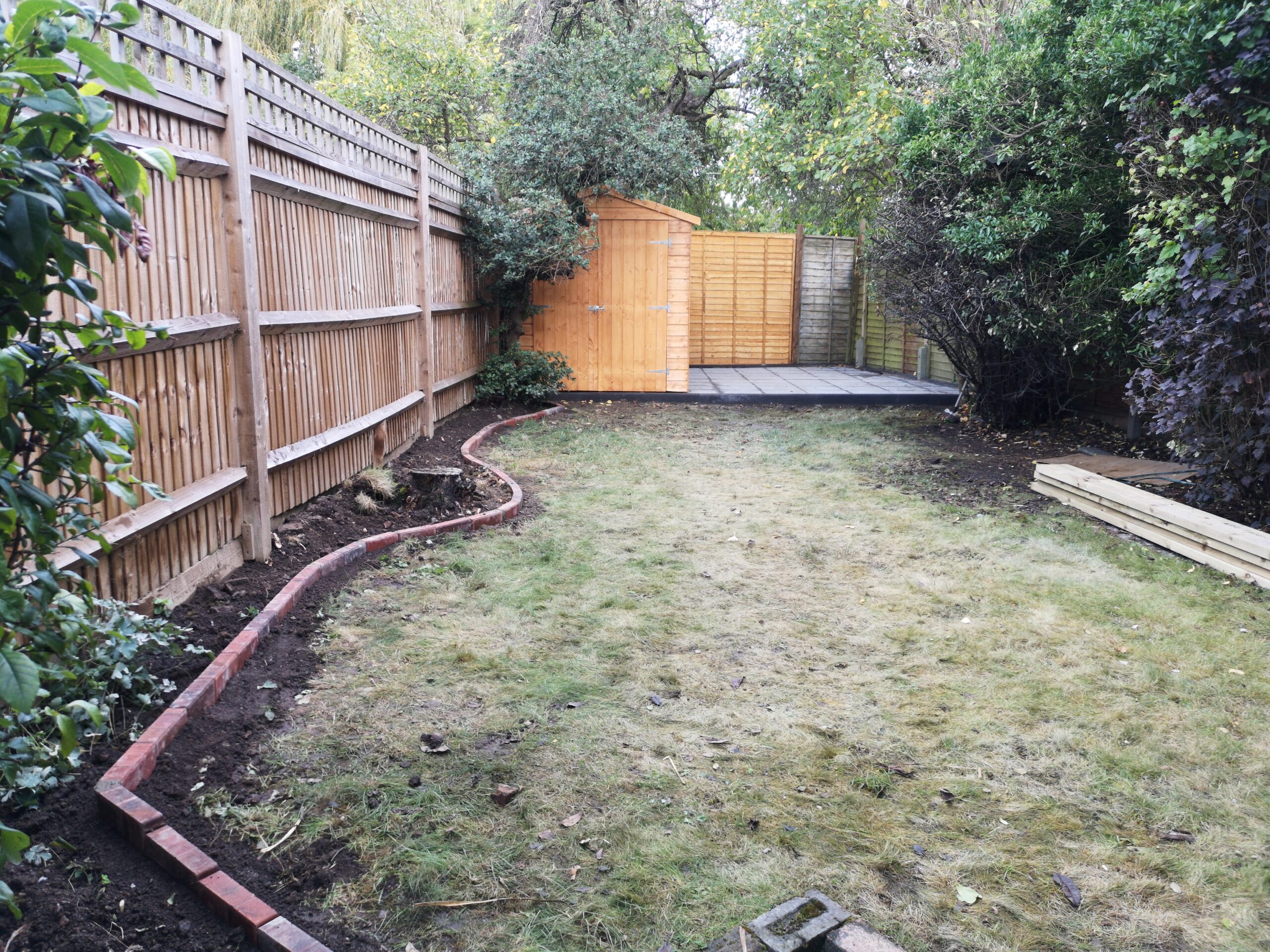 New Patio, shed and brick ending, Gardening Services, Fence, Fencing Installation Services in West London