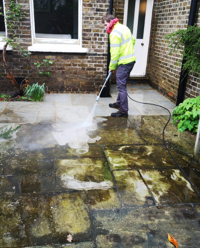 jet washing, low-maintenance garden ideas, rubbish clearance